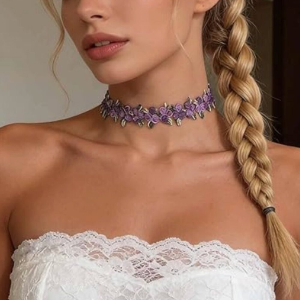 For Love And Lemons - Flower Choker Necklace